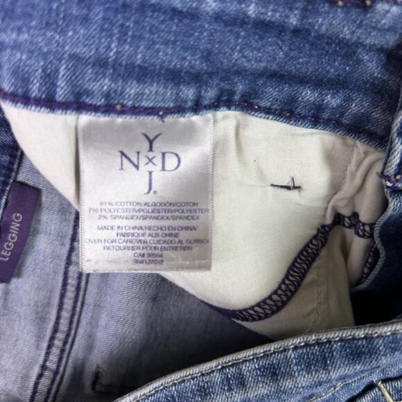 NYDJ Jeans Womens 8 Lift Tuck Technology Legging Mid Rise Skinny Denim Blue Jean - Picture 6 of 10